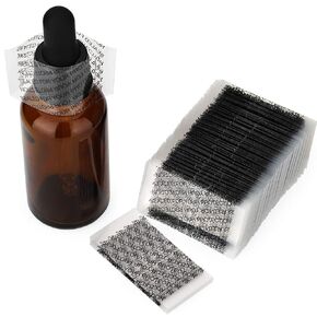 300 pcs 45x23 mm Shrink Bands Printed Clear Perforated Heat Shrink Wrap Sealer for 1 oz Glass Bottle Cap Fits 3/4" to 1" Diameter