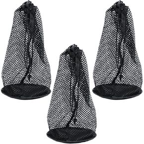 3Pcs Nylon Golf Ball Bag Drawstring Mesh Pouch Golf Ball, can Storage for 48-56 Golf Balls Bag Golf Accessory Outdoor Sports Supplies Set