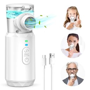 Nebulizer Machine for Adults,Handheld Nebulizer,Portable Nebulizer for Kids, Personal Steam Inhaler with Indicator Light, Automatic Cleaning, for Home, Car, Outdoor