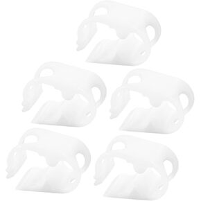 5 Pcs 1/8" - 1/4" Tube O.D. Plastic Tubing Clamps, Adjustable Tube Clamp Shut Off Hose Clamp, Laboratory Pinch Valve Flow Control Hose Clamp (White)