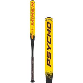 Miken Psycho 13'' SuperMax Dual Stamp Slow Pitch Softball Bat: MP13X1 MP13X1 34'' 27 oz., Black,Yellow