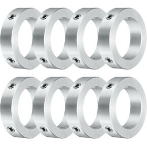 uxcell 8pcs Set Screw Collars 35mm Bore, Aluminum Shaft Collars, 52mm OD and 13mm Thickness, Set Screw Clamp Collar, Stop Collar for Linear Rod Shaft Guide