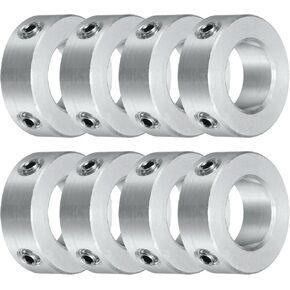 uxcell 8pcs Set Screw Collars 14mm Bore, Aluminum Shaft Collars, 25mm OD and 9mm Thickness, Set Screw Clamp Collar, Stop Collar for Linear Rod Shaft Guide