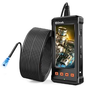 50FT Endoscope Camera with Light, Oiiwak Endoscope Inspection Camera for Pipe Sewer Drain Plumbing Inspection 1080P HD 4.3" IPS Screen Waterproof IP67 Borescope Camera Snake Camera with Lights for Men