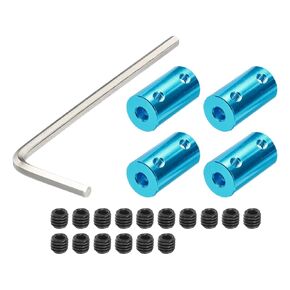 uxcell 5mm to 8mm Shaft Coupler Rigid Coupling Connector L25mm x D14mm Aluminum Alloy for 3D Printers DIY Encoder with 48 Screws & Spanner - 12 Pcs