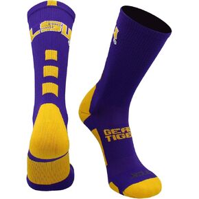 LSU Tigers Baseline Crew Socks