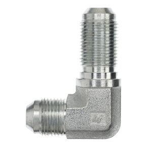 برينان 2701-06-06-FG، تركيب أنبوب JIC فولاذي، حاجز 06MJ-06MJ، كوع 90 درجة، أنبوب OD 3/8 بوصة، ذكر