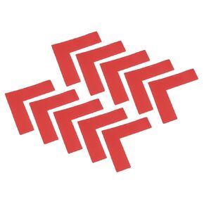 PATIKIL 5s Location Marking Corner 4x4x1.2 Inch 20 Pack L Shaped Floor Marker for Office Table Top, Desk, Warehouse Floor, Red