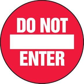 Accuform MFS2517 Slip-Gard Adhesive Vinyl Round Floor Sign, Legend "DO NOT Enter", 17" Diameter, White on Red