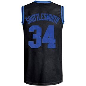 Mens Jesus Shuttlesworth Basketball Jersey #34 Lincoln High School Jersey for Men White/Blue/Black S-3XL