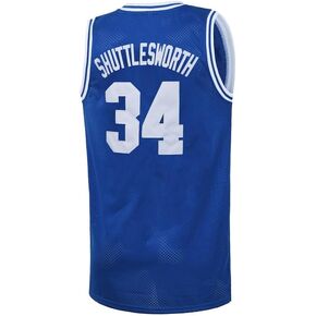 Mens Jesus Shuttlesworth Basketball Jersey #34 Lincoln High School Jersey for Men White/Blue/Black S-3XL