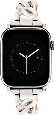 سوار ساعة JR.DM ذهبي للنساء متوافق مع ساعة Apple 38 مم 40 مم 41 مم 42 مم (S10/11) سوار معدني قابل للتعديل من الفولاذ كاوبوي سلسلة واحدة لسلسلة iWatch 11/10/9/8/7/6/5/4 SE 3/2/1 (بدون حافظة) in Kuwait