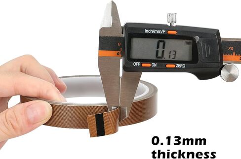 شريط تيفلون HONKID للوحة المفاتيح الميكانيكية، 0.59 بوصة (عرض) × 32.81 قدم (طول)، مصنوع من PTFE، مقاوم لدرجات الحرارة العالية، لا يوجد غراء متبقي (سمك 0.13 مم) in Kuwait