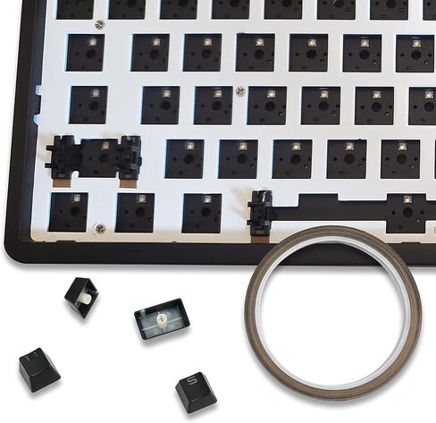 شريط تيفلون HONKID للوحة المفاتيح الميكانيكية، 0.59 بوصة (عرض) × 32.81 قدم (طول)، مصنوع من PTFE، مقاوم لدرجات الحرارة العالية، لا يوجد غراء متبقي (سمك 0.13 مم) in Kuwait