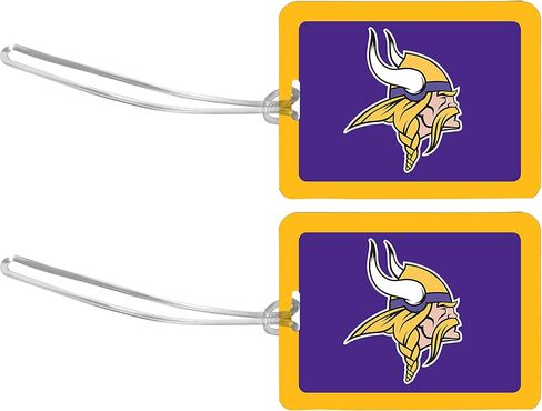 بطاقة أمتعة من الفينيل رياضية من NFL Minnesota Vikings، مجموعة من قطعتين، أرجواني in Saudi Arabia
