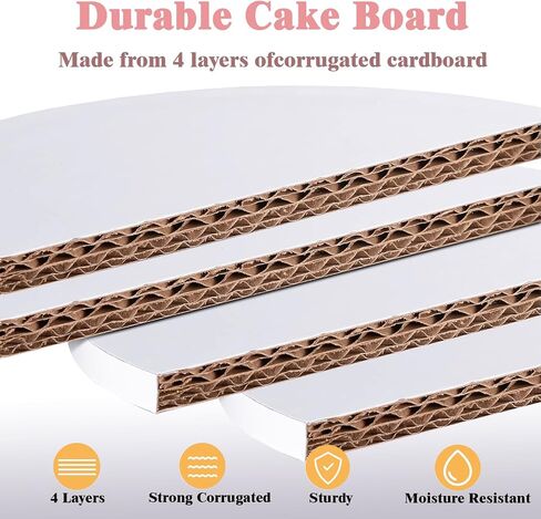 12 PCS Cake Drums 12 Inch, Cake Drums 12 inch Round, 12 Inch Cake Drums, Cake Boards 12 Inch Round, Cake Drums 12 Inch Round White, Cake Drums 12 Inches, 1/2" Thick Cake Drums, Sturdy Cake Base in Saudi Arabia