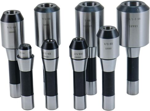 Shars 8 PCS Precision R8 End Mill Tool Holder Set for Milling Machine 202-5310 R[ in Saudi Arabia