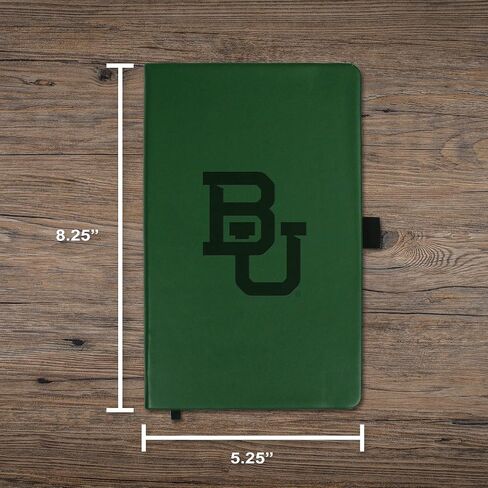 Rico Industries NCAA Baylor Bears مفكرة صغيرة منقوشة بالليزر باللون الأخضر مقاس 8.25 بوصة × 5.25 بوصة - ملحقات المكتب in Saudi Arabia