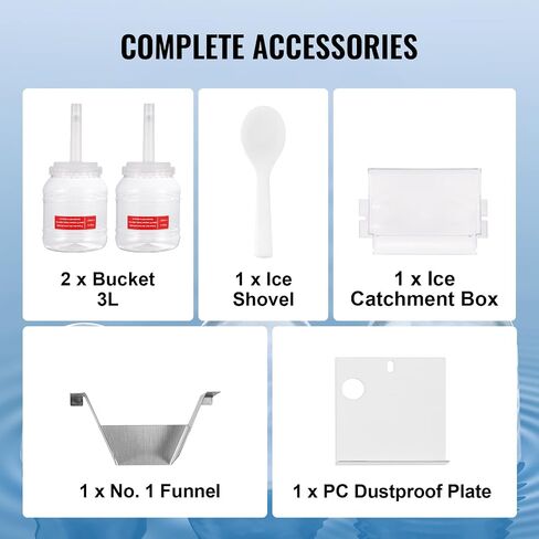VEVOR Commercial Snowflake Ice Machine, 176.4LBS/24H Snowflake Ice Maker, Stainless Steel Ice Shaver Machine, Electric Snow Cone Maker, Air Cooling System for Rapid Heat Dissipation, for Bakery, Café in Saudi Arabia