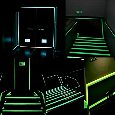 Neon Masking Tape Neon Gaffer Cloth Tape, Green Gaffer Tape, Blacklight Glow in The Dark Tape Fluorescent Spike Tape for Stage, Party, Glow Sticks, Art Crafts, 0.6 inch x 33 feet, Green in Saudi Arabia