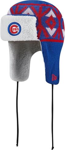 New Era Chicago Cubs Trapper Knit Cuff Beanie Hat Blue in Saudi Arabia