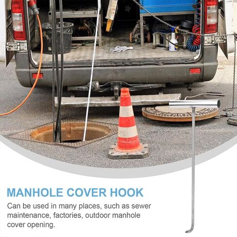 GANAZONO T-Hook خطاف معدني، خطاف غطاء القبو، خطاف غطاء تصريف العاصفة، خطاف أداة السنانير، غطاء الصرف، خطاف الرفع، خطاف الباب المتداول، خطاف الترامبولين، خطاف تثبيت، حديد التسليح من الفولاذ المقاوم للصدأ in Kuwait