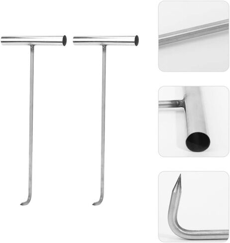 GANAZONO T-Hook خطاف معدني، خطاف غطاء القبو، خطاف غطاء تصريف العاصفة، خطاف أداة السنانير، غطاء الصرف، خطاف الرفع، خطاف الباب المتداول، خطاف الترامبولين، خطاف تثبيت، حديد التسليح من الفولاذ المقاوم للصدأ in Kuwait