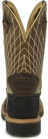 Justin Men's Derrickman Croc Print Western Work Boot Composite Toe - Wk4833 in Saudi Arabia