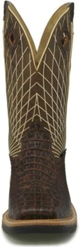 Justin Men's Derrickman Croc Print Western Work Boot Composite Toe - Wk4833 in Saudi Arabia