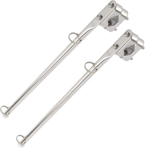 NovelBee 2 Pack of 15.35 Inch Stainless Steel Flag Pole Rail Mount from 7/8" to 1-1/4" for Boat Yacht Marine in Saudi Arabia