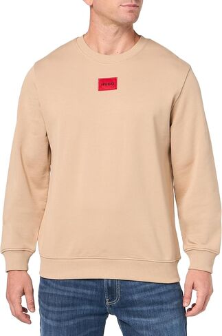 HUGO Men's Regular Fit Square Logo Jersey Sweatshirt in Saudi Arabia