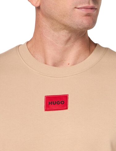 HUGO Men's Regular Fit Square Logo Jersey Sweatshirt in Saudi Arabia
