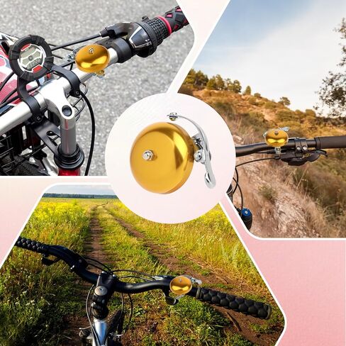 Bike Bells for Adults, 2 Pieces Clear Loud Crisp Bike Horn Vintage Kids Bike Bell Metal Bicycle Horn Bicycle Bells for Handlebars Classic Lowrider Bike Parts Bells Accessories for Women Men Kids in Saudi Arabia