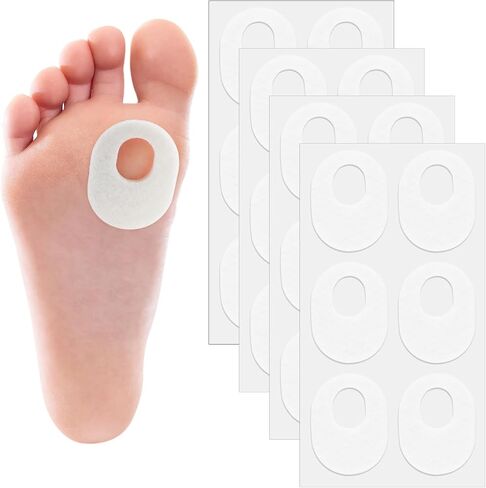 24 Pcs Callus Cushions for Bottom of Feet, Self Adhesive Donut Corn Remover Pads Corn Cushions Corn Removers for Feet Corn Protectors Round Felt Padding from Calluses Corns Blisters Heel Frictions in Saudi Arabia