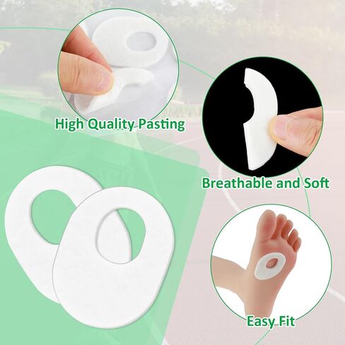 24 Pcs Callus Cushions for Bottom of Feet, Self Adhesive Donut Corn Remover Pads Corn Cushions Corn Removers for Feet Corn Protectors Round Felt Padding from Calluses Corns Blisters Heel Frictions in Saudi Arabia