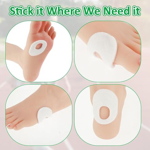 24 Pcs Callus Cushions for Bottom of Feet, Self Adhesive Donut Corn Remover Pads Corn Cushions Corn Removers for Feet Corn Protectors Round Felt Padding from Calluses Corns Blisters Heel Frictions in Saudi Arabia