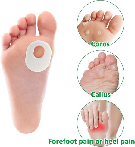 24 Pcs Callus Cushions for Bottom of Feet, Self Adhesive Donut Corn Remover Pads Corn Cushions Corn Removers for Feet Corn Protectors Round Felt Padding from Calluses Corns Blisters Heel Frictions in Saudi Arabia
