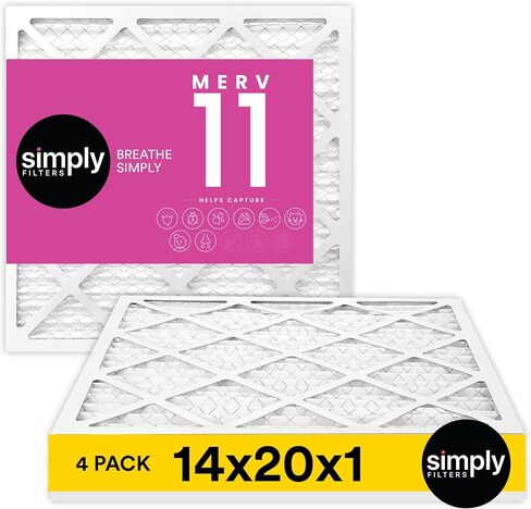 Simply Filters 16x25x1 MERV 11, MPR 1000 Air Filter (6 Pack) - Actual Size 15.75"x24.75"x0.75", HVAC, AC, Furnace, Air Pleated Filter in Saudi Arabia