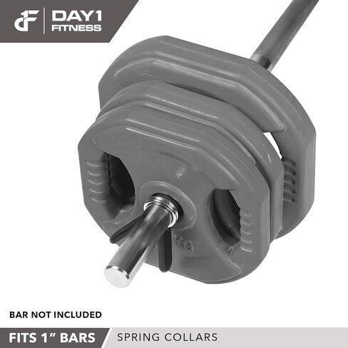 مشابك زنبركية، مجموعة من قطعتين - اختيارك 1 بوصة للقضيب القياسي أو 2 بوصة لأوزان وألواح الأثقال الأولمبية - أطواق قفل زنبركية لرفع الأثقال وتدريبات القوة والتمرين in Kuwait