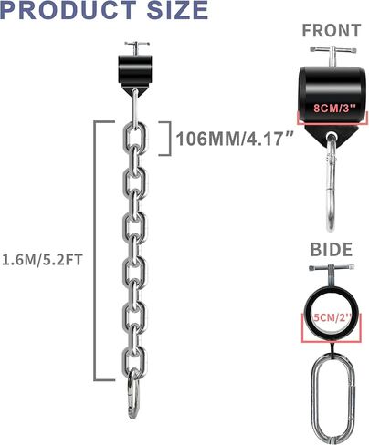Weight Lifting Chains, 1 Pair Heavy Steel Chains Weight Lifting with Collars, Weight Chains with 26LB 35LB 44LB Available for Olympic Barbell Fitness, Power Lifting & Targets Back Legs Core in Saudi Arabia