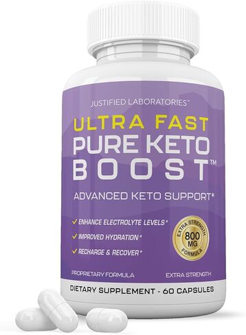 Ultra Fast Pure Keto Boost Pills 1275MG New & Improved Formula Contains Apple Cider Vinegar Extra Virgin Olive Oil Powder Green Tea Leaf 60 Capsules in Kuwait