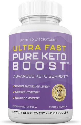 Ultra Fast Pure Keto Boost Pills 1275MG New & Improved Formula Contains Apple Cider Vinegar Extra Virgin Olive Oil Powder Green Tea Leaf 60 Capsules in Kuwait