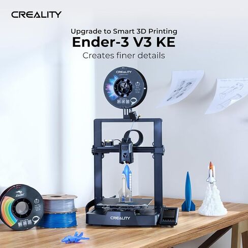 Creality Ender 3 V3 KE 3D Printer with 500mm/s High-Speed Printing, Advanced Sprite Direct Extruder, X-axis Linear Rail, Smart Creality OS, Print Volume 8.66 x 8.66 x 9.44 Inch in Saudi Arabia