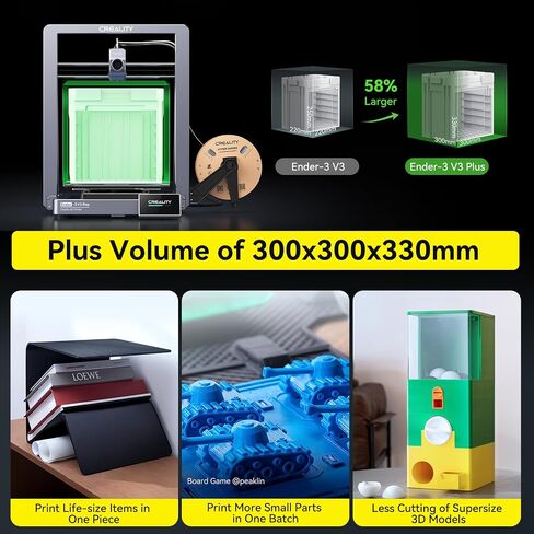 طابعة Creality الرسمية Ender 3 V3 SE ثلاثية الأبعاد، سرعة طباعة 250 مم/ثانية مع طارد مباشر Sprite، تسوية تلقائية تعمل باللمس CR، محور Z مزدوج ومحور Y، حجم الطباعة 8.66 × 8.66 × 9.84 بوصة in Saudi Arabia