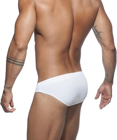 Mens Swim Briefs Sexy Bikini Swimwear Quick Dry Drawstring Retro Swimsuit with Pad in Saudi Arabia
