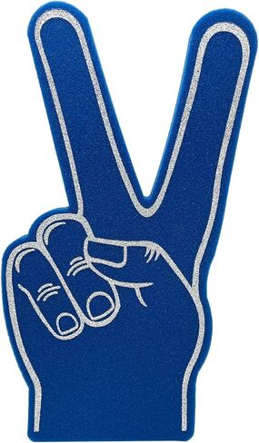 Giant Foam Finger 18 Inch- Peace Foam Hand for All Occasions - Cheerleading for Sports - Exciting Vibrant Colors use as Celebration Pom Poms- Great for Athletics Local Sport Events Games (Blue) in Saudi Arabia