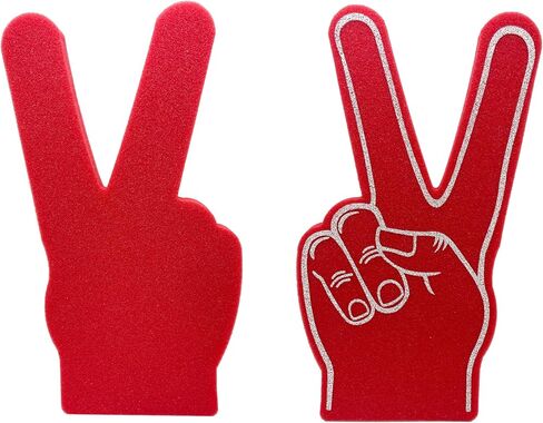 Giant Foam Finger 18 Inch- Peace Foam Hand for All Occasions - Cheerleading for Sports - Exciting Vibrant Colors use as Celebration Pom Poms- Great for Athletics Local Sport Events Games (Blue) in Saudi Arabia