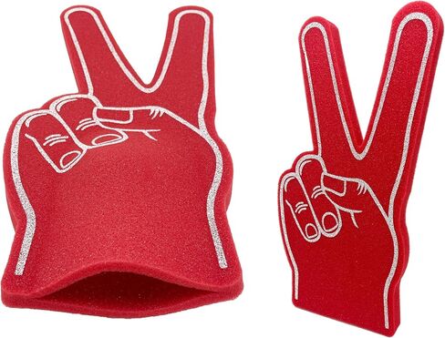 Giant Foam Finger 18 Inch- Peace Foam Hand for All Occasions - Cheerleading for Sports - Exciting Vibrant Colors use as Celebration Pom Poms- Great for Athletics Local Sport Events Games (Blue) in Saudi Arabia