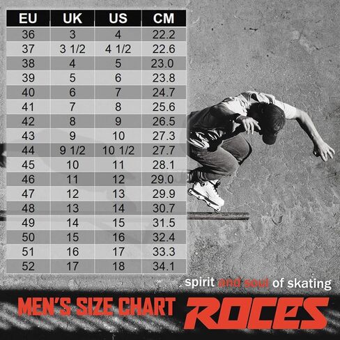 ROCES Men's Pic Tif Outdoor Breathable Fitness Comfort 4 80mm Wheels Racing Inline Skates with Memory Buckle, Easy Entry Boots, Glass Fiber Reinforced Shell & Aluminum Frame in Saudi Arabia