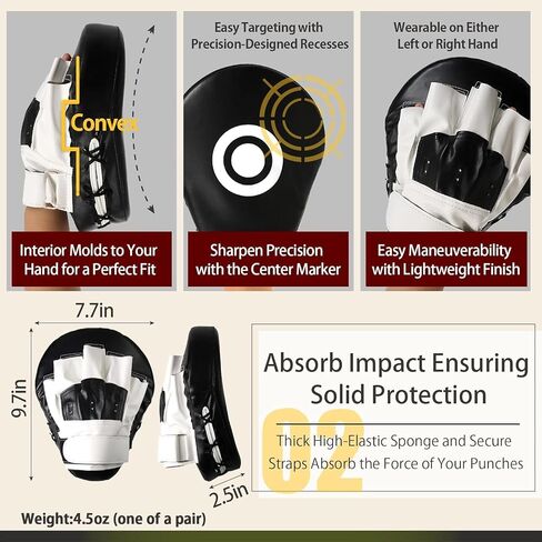 MERCIEL Punching Mitts for Men and Women, Pro Training Sparring, Muay Thai, MMA, Boxing, Mixed Martial Arts, Kickboxing, and Heavy Bag Training in Saudi Arabia